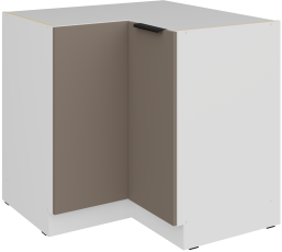 Donji kutni ormarić Aria - sandgrau/bijela - 90x90 DN 2F BB