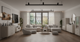 Dnevni boravak Ovalio - pješčano bež