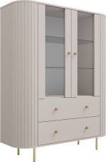 Vitrina 2F2S Ovalio - pješčano bež