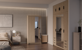 Ormar Elena DO02 s ogledalom - uljeni hrast