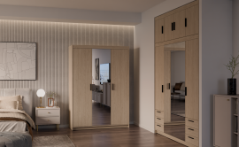 Garderobni ormar Elena DO03 s ogledalom - uljeni hrast