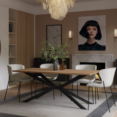 Blagovaonski stol Tromso - 90x185 cm - hrast lancelot