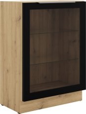 Donja vitrina Stolarz - 60 DW 1F BB - artisan hrast/crna