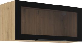 Gornja vitrina Stolarz - 80 GUS-36 MDF 1F - artisan hrast/crna