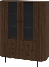 Velika vitrina Ovalio 2F2S - hrast dunin