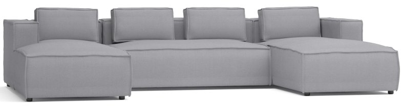 Ropez - Kutna garnitura Cloe U oblik - tkanine Enjoy New, Lincoln