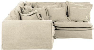 Ropez - Kutna garnitura Stella v obliki r  A+E+Z - tkanine Denim