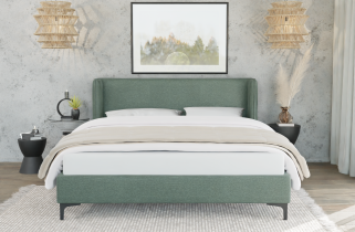 Ropez - Krevet Basti - 160x200 cm - tkanine Solid