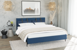 Krevet Tulsa - 160x200 cm - tkanina Cloud