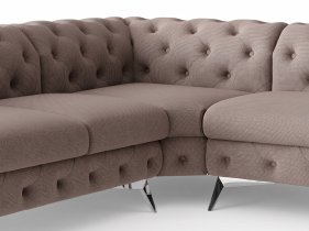 Ropez - Kutna sjedeća garnitura Chelsea Bis 3+C+1 - r - baršun Amore 25
