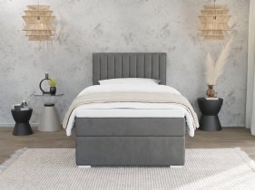 Ropez - Boxspring krevet Bunny - 80x200 cm Rosto 90 - siva