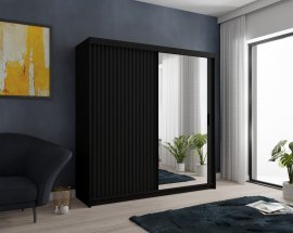 Ormar s kliznim vratima Chicago Wave 203 - crna  