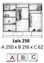 Arkos meble - Ormar s kliznim vratima Luis 250