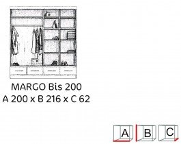 Arkos meble - Ormar s kliznim vratima Margo Bis 200