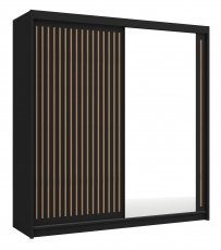 Ormar s kliznim vratima Royal 200 - crna/votan