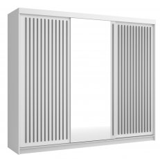 Ormar s kliznim vratima Royal 250 - bijela/siva