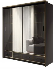 Ormar s kliznim vratima Sevilla LED 200 - crna