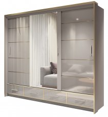 Ormar s kliznim vratima Sevilla LED 250 - siva