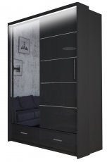 Ormar s kliznim vratima Sycylia LED 150 - crna