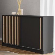 Komoda Royal - crna/hrast votan