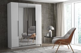 Ormar s ogledalom Paris 180 cm - bijeli