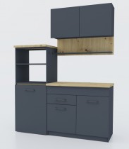 Garant - Multifunkcijska kuhinja Sense - 160 cm - antracit/artisan hrast