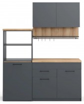 Garant - Multifunkcijska kuhinja Sense - 160 cm - antracit/artisan hrast