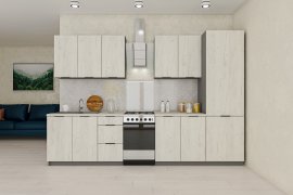 Kuhinja Сraft 260 cm - stone grey