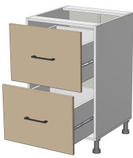 Donji element Modest - LD-(1+1)50/82 – korpus bijela