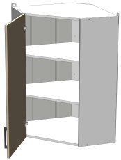 Gornji kutni element Modest - WC-60/60/92 – korpus bijela