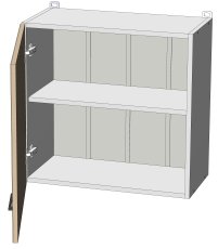 Gornji modul Sunrise Premier - W-60/57 - korpus bijela unicolor