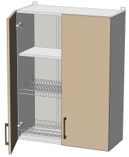 Gornji modul s umetkom za posuđe Sunrise Premier - WD-70/92 - korpus sonoma hrast