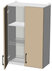 Gornji modul s umetkom za posuđe Sunrise Premier - WD-60/92 - korpus graphite grey