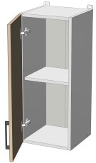 Gornji element Sunrise Premier W-20/72 s fasado - korpus stone grey