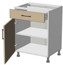 Donji element Kvadris - LDD-(1+1)60/82 - korpus bijela jednobojna