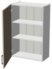 Gornji element Kvadris - W-60/92/1 - korpus bijela jednobojna