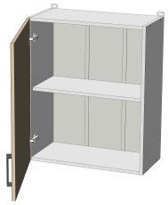 Gornji element Kvadris - W-60/72/1 - korpus sonoma hrast 