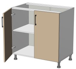 Donji element Kvadris - L-80/82 - korpus sonoma hrast