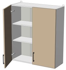Gornji element Kvadris - W-80/92 - korpus sonoma hrast 