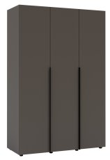 Trodijelni garderobni ormar Solo 3D T - grafitno siva