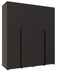 Garderobni četverokrilni ormar Solo 4D T - grafitno siva