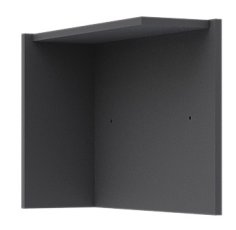 Kutna gornja polica za regal Solo - grafitno siva