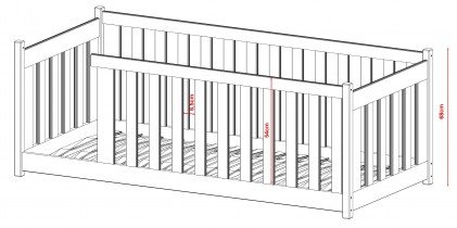 Lano - Dodatna ograda V4 za dječji krevet Concept