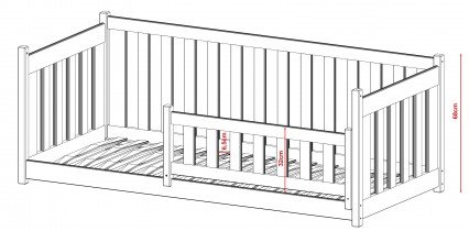 Lano - Dodatna ograda V6 za dječji krevet Concept