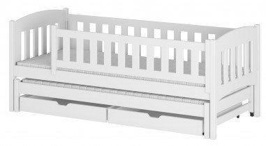 Lano - Dječji krevet s dodatnim ležajem Amelka - 80x160 cm - Bijela