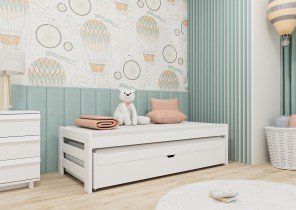 Lano - Dječji krevet s dodatnim ležajem Anis - 90x200 cm - Bijela