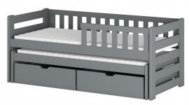 Lano - Dječji krevet s dodatnim ležajem Bolko - 80x180 cm - Siva