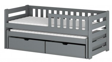 Lano - Dječji krevet s dodatnim ležajem Bolko - 80x200 cm - Siva