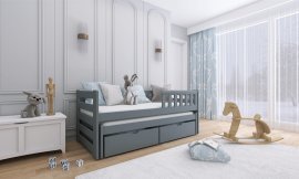 Lano - Dječji krevet s dodatnim ležajem Bolko - 90x200 cm - Sivaa