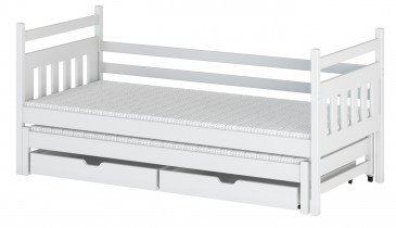 Lano - Dječji krevet s dodatnim ležajem Daniel - 80x160 cm - Bijela